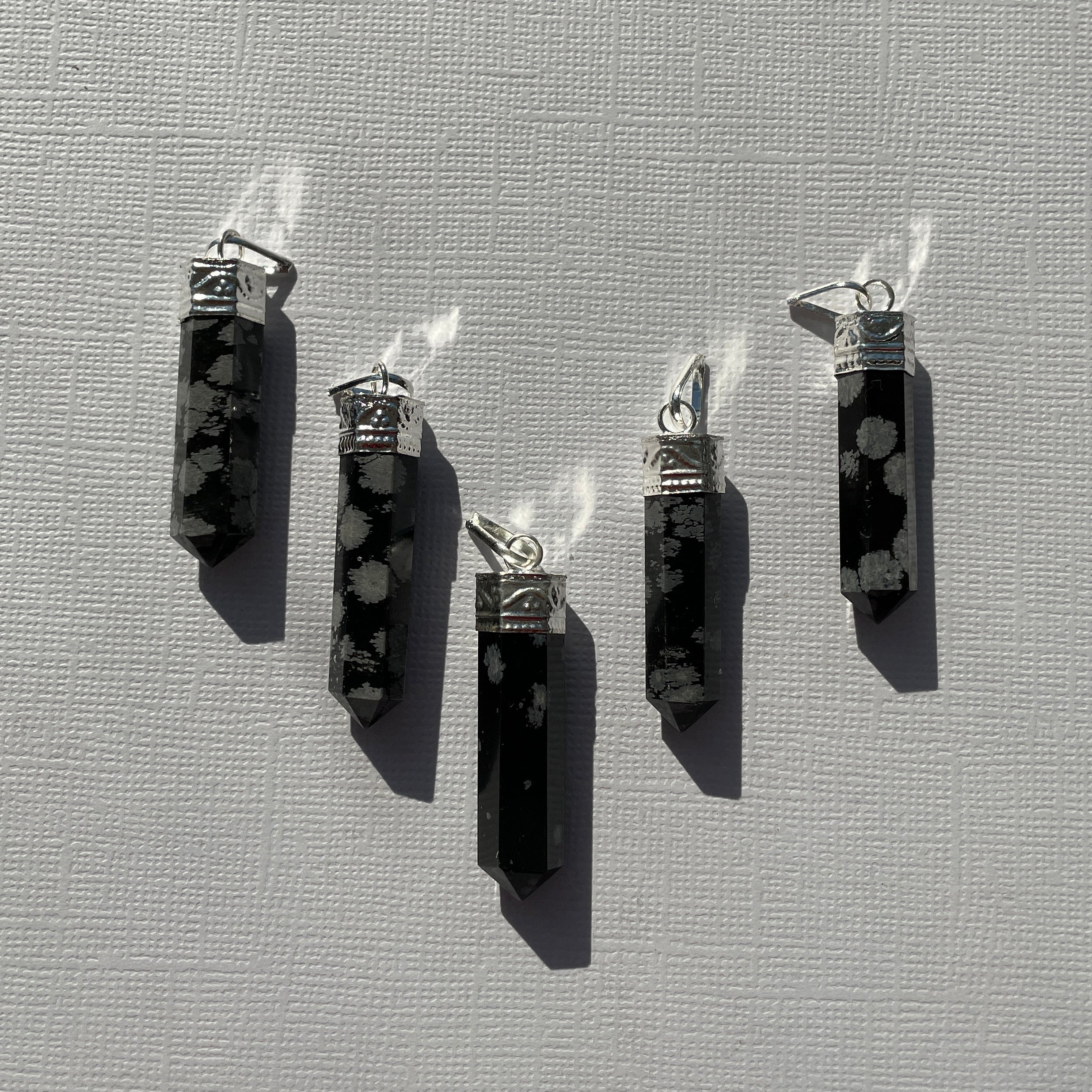 Snowflake Obsidian - Cap Point Pendant Snowflake Obsidian - Cap Point Pendant